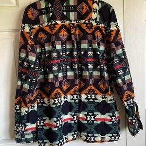 Woolrich button up thick long-sleeved Southwest Arizona Blanket Pattern